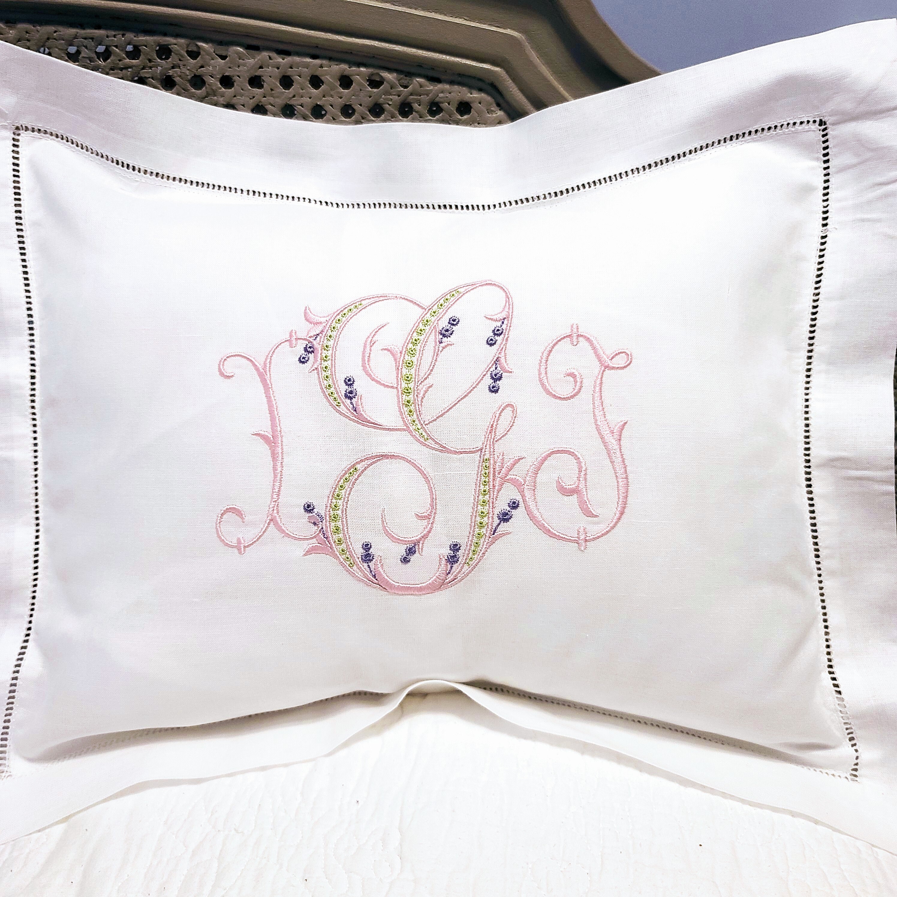 Monogrammed Pillow Etsy