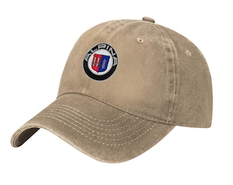 Alpina Racing Tuner Printed Logo Cotton Hat Unisex Washed Denim Baseball Cap