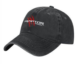 Ford Raptor Ranger Custom Printed Logo Cotton Hat Unisex Washed Denim Baseball Cap