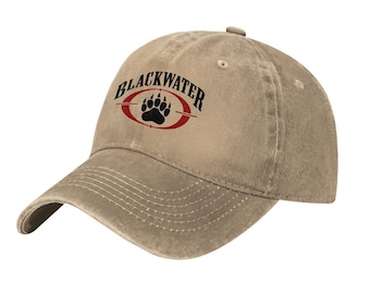 Blackwater Black Water Academi Custom Printed Logo Cotton Hat Unisex Washed Denim Baseball Cap