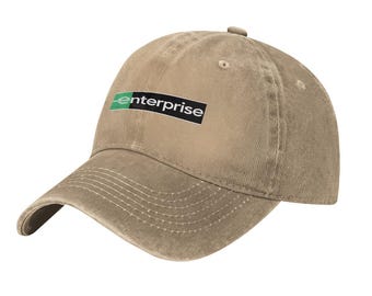 Enterprise Rental Car Custom Printed Logo Cotton Hat Unisex Washed Denim Baseball Cap