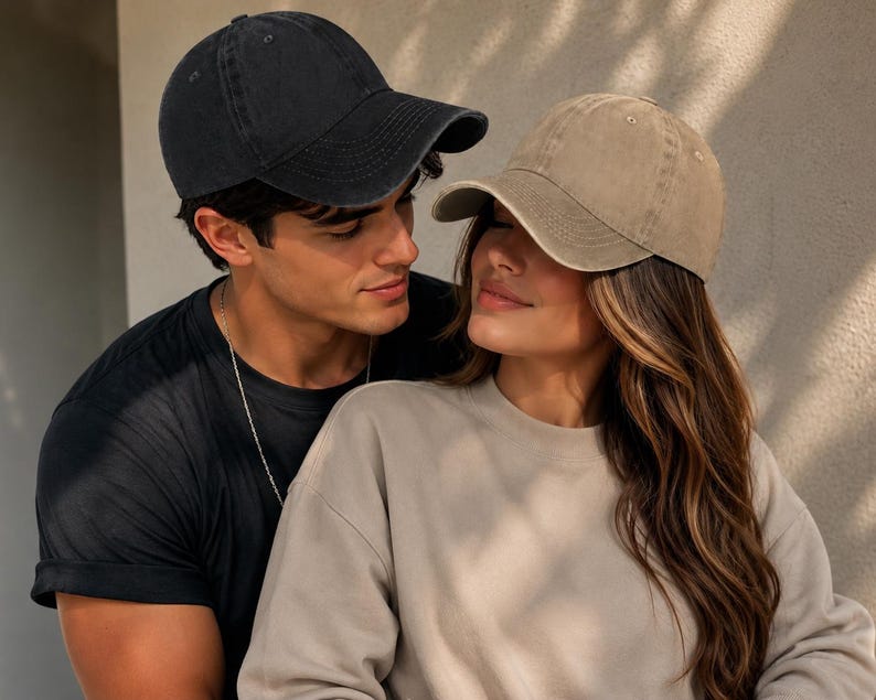 Costco Wholesale Custom Printed Logo Cotton Hat Unisex Washed Denim Baseball Cap image 5