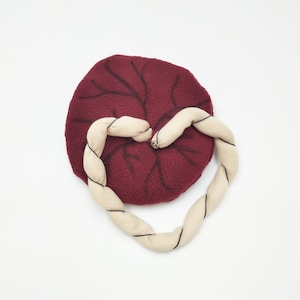 Placenta model with umbilical cord for doulas, midwives, childbirth educators, prenatal classes, OB/GYNs, keepsake, rituals