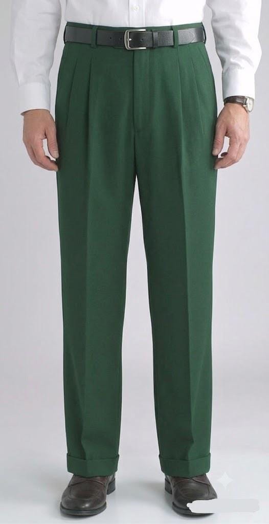 mens dark green dress pants Concitor Men's Cotton Solid Emerald Flat Front Trousers 30 at Amazon Men's Clothing store and youve got the ideal suit pant Concitor Men's Dress Pants Trousers