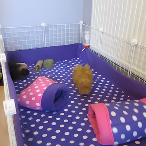 Picture of Custom Fleece Guinea Pig Cage Liner C&C 1x2 2x2 2x3 2x4 2x5 Liner ...