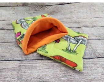 Stay open Cuddle Sack | Fleece Cuddle Sleep Sack for hedgehog guinea pig ferret rat rabbit reptile bearded dragon | cage bedding custom