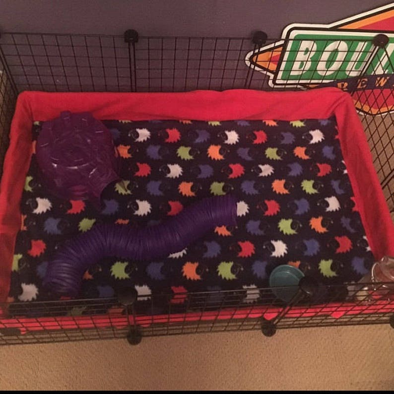 Custom Guinea Pig Fleece Cage liner flat or with 6 or 12 inch Etsy