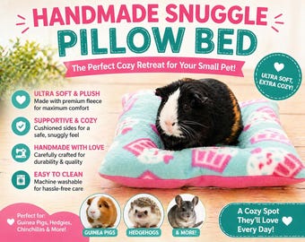 Fleece Small Pet Snuggle Pillow Bed, for Guinea Pig Hedgehog