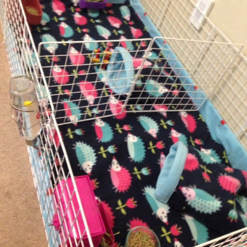 Custom Cage Liners with Absorbent Layer Reversible Fleece Etsy