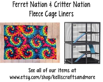 Fleece Cage Liners-Fleece compatible with all Ferret Nation and critter Nation habitats (models 181, 182, 183, 161, 162, 163)