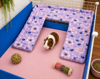Guinea Pig Lookout Lounge Cage Liner With two 7x15 Ramps 8x28.5 Absorbent Fleece