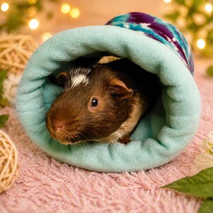 Give your small pets the cozy hideaway they deserve with this Guinea Pig Tunnel Bed, designed for comfort, play, and stress-free snuggling. This soft tunnel creates the perfect safe space. This washable small animal hideout is ideal for guinea pigs, hedgehogs, ferrets, chinchillas, and other small pets.
Features reinforced, structured openings on both ends to help it stay open, making it easy for your pets to enter, exit, and explore. It’s perfect for playtime or nap time.