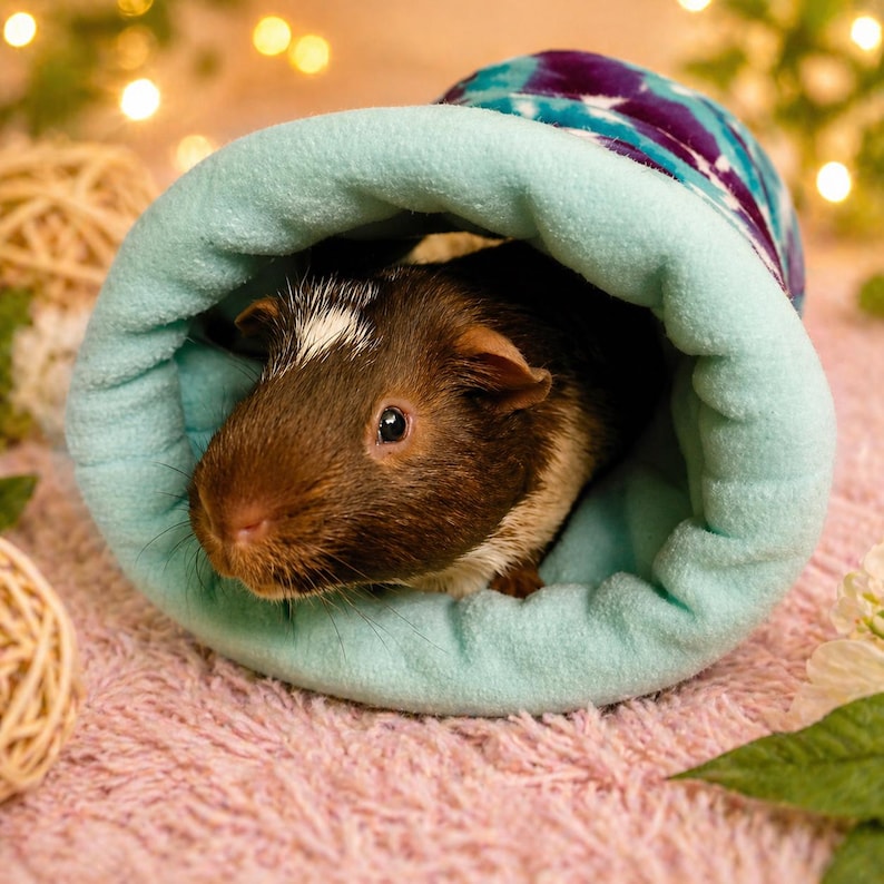 Give your small pets the cozy hideaway they deserve with this Guinea Pig Tunnel Bed, designed for comfort, play, and stress-free snuggling. This soft tunnel creates the perfect safe space. This washable small animal hideout is ideal for guinea pigs, hedgehogs, ferrets, chinchillas, and other small pets.
Features reinforced, structured openings on both ends to help it stay open, making it easy for your pets to enter, exit, and explore. It’s perfect for playtime or nap time.