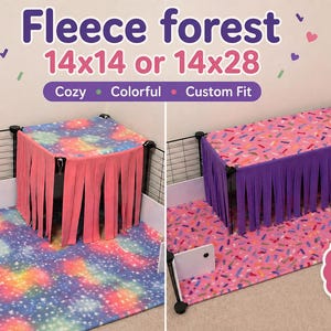 Fleece Forest Hideaway: Small Animal Corner Curtain