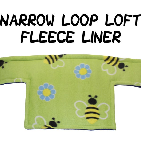 Narrow loop loft liner 28x14 with two notched cutouts for the ramps Custom Guinea Pig Fleece Cage liner C&C cages