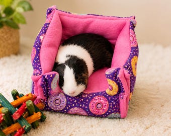 Deluxe Fleece Cozy Bed cuddle cup Piggy Bed Small Animals Guinea Pig Hedgehog Ferret Cage Liner Guinea Pig Toy Rabbit Hidey accessories