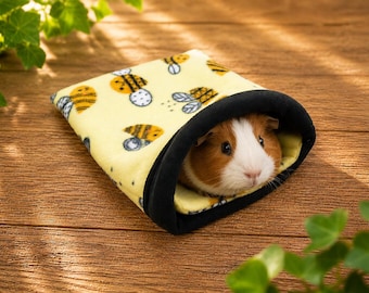 Cuddle Sack Fleece Snuggle Bed Cozy Small Pet Hideout Washable Guinea Pig Bed – Hedgehog Rat Ferret Bed