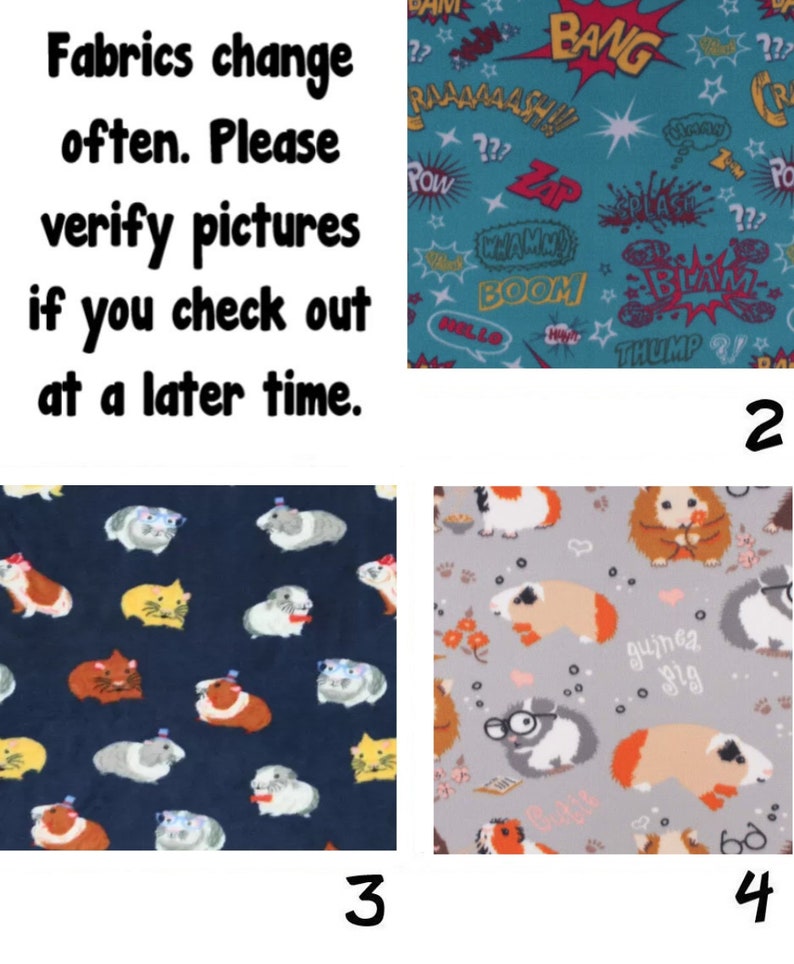 Custom Fleece Square Cozy bed with removable potty pads hedgehog guinea pig ferret hamster rat rabbit and other small animals cavy image 3
