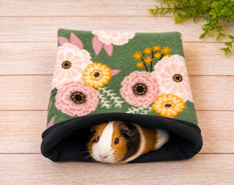 Washable Small pet Fleece Snuggle Sack with Optional Potty Pad guinea pig