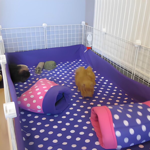View of Guinea Pig Cage Liner - Etsy