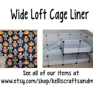 Guinea Pig Fleece Cage Liner: Wide Loft, Ramp Notch - 28x28&quot;