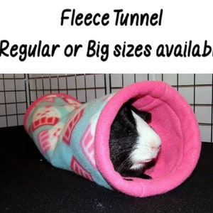 Guinea Pig Play Tunnel | Fleece Tunnel | Hedgehog Tunnel | Washable Hideout | Ferret Tunnel | Guinea Pig Accessory | Cage Accessory