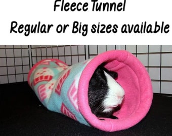 Guinea Pig Play Tunnel | Fleece Tunnel | Hedgehog Tunnel | Washable Hideout | Ferret Tunnel | Guinea Pig Accessory | Cage Accessory