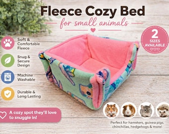 Deluxe Fleece Cozy Bed cuddle cup Piggy Bed Small Animals Guinea Pig Hedgehog Ferret Cage Liner Guinea Pig Toy Rabbit Hidey accessories