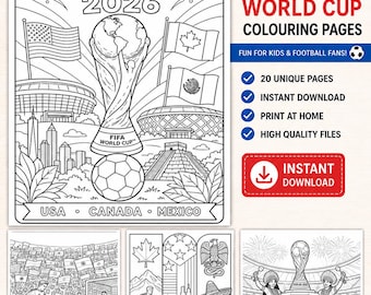 Disegni da colorare della Coppa del Mondo FIFA 2026