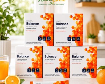 Unicity Balance and Unimate Bundle 5 Boxes 150 Packets | Orange Lemon Flavor Drink Mix