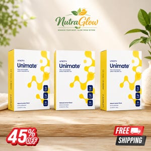 Unicity Unimate 3-pack natuurlijk citroensmaak, suikervrij Focus & Energy Support