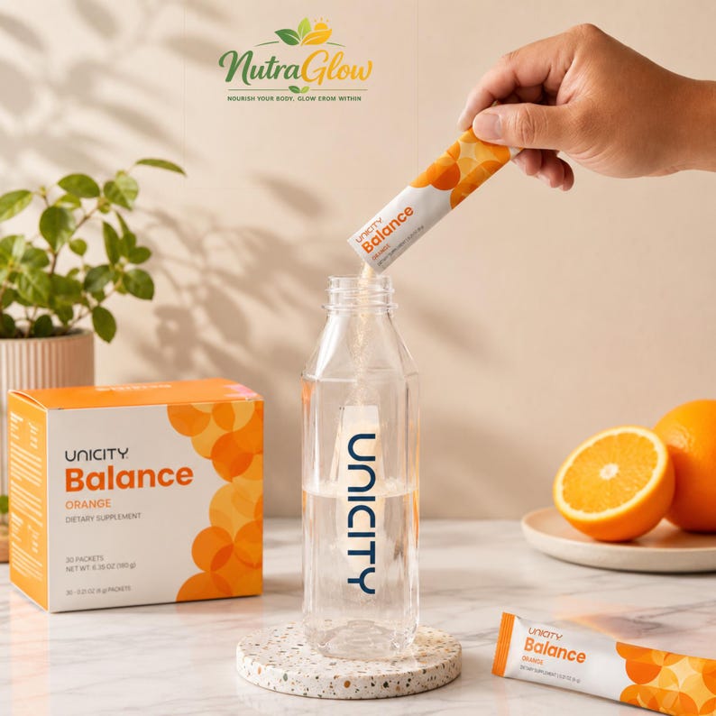 Unicity Balance & Unimate Wellness Bundle | Orange Lemon Fiber Drink Mix image 5