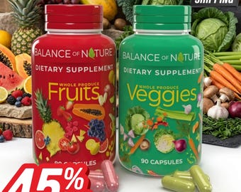 Fruit & Veggie Capsules Supplement | Daily Immune Support