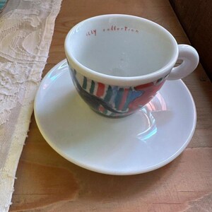 Collection Illy de tasses à expresso Sandro Chia (6 tasses + soucoupes, 1997, emballage d'origine) image 5