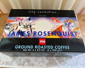 Collection Illy de tasses à expresso James Rosenquist (6 tasses + soucoupes, 1995, emballage d'origine)