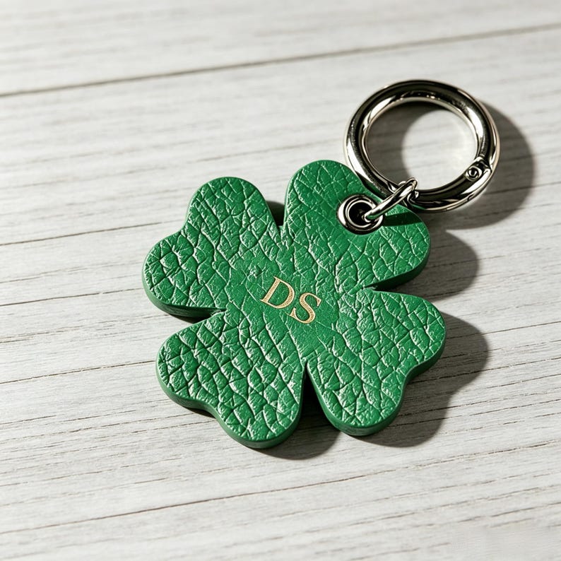 Personalized Four Leaf Clover Keychain Bag Charm Gift For Her personalized-four-leaf-clover-keychain-bag-charm-gift-for-her