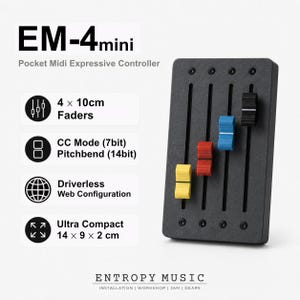 EM-4Mini 10 cm Lang Fader Midi Controller Orchester CC Expression Pocket Size