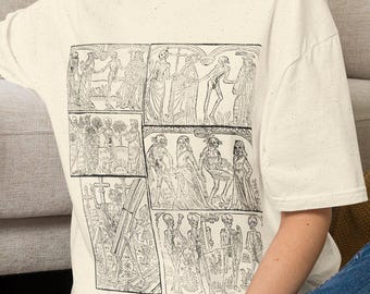 Ancient Greek Comic Panel Unisex T-Shirt — Classical Myth Sketch Art