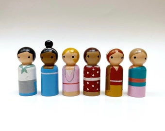 Women Thru the Years Peggies - multicultural toys