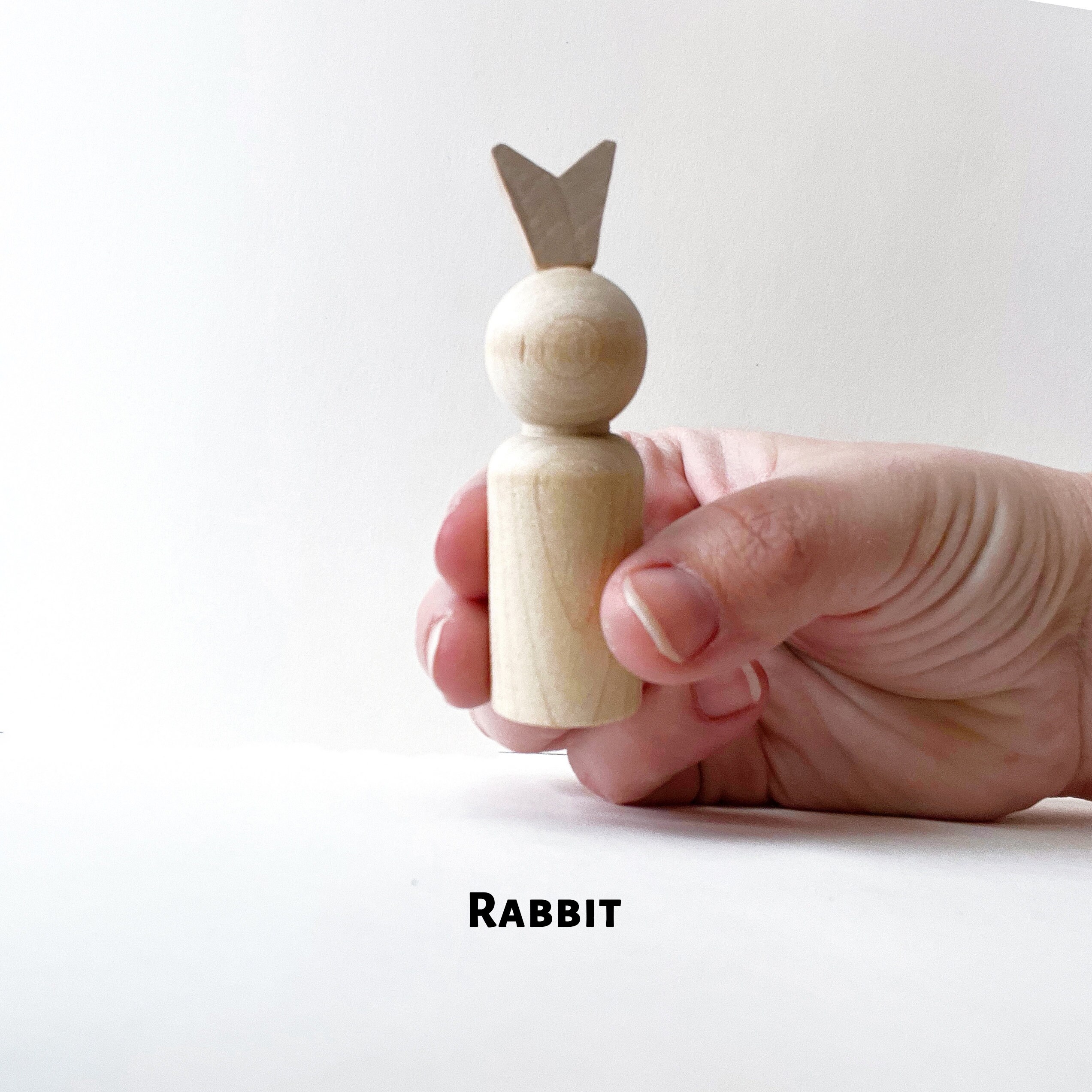 Peg Legged Rabbit Peg Doll Animal Blanks - Rabbit, Wolf, Fox, Bear, Cat, Dog - Etsy