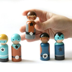 Superhero Boy Peg Dolls