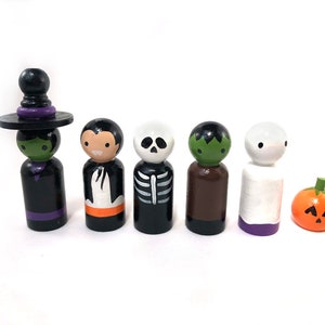 Halloween Peg Dolls - Cute Party Favors and toys for kids