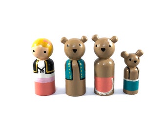 The Three Bears Peggies – Storytime Toys Peg Dolls