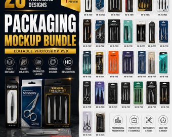 Packaging Mockup PSD, Editable Product Packaging Templates, Tool & Instrument Packaging Mockup, Photoshop