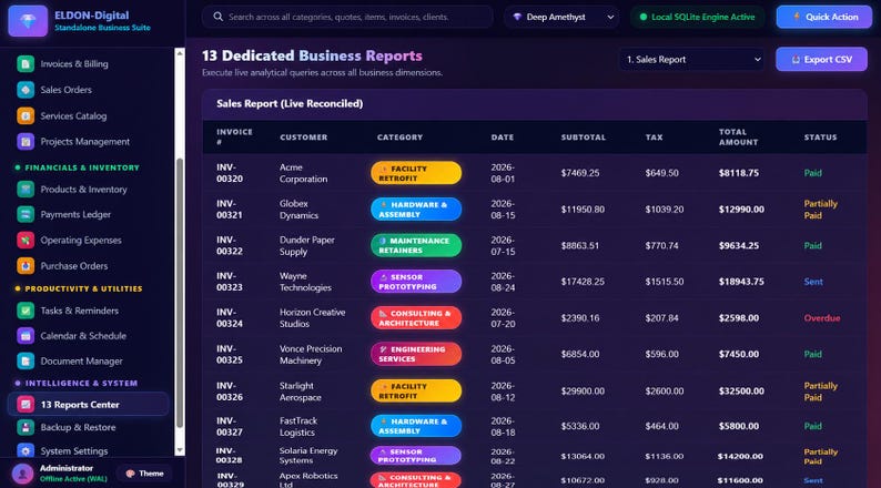 Custom Standalone Program | Python Business Organizer | Customers, Projects, Orders, Inventory & Reports | Offline Business Tool image 14