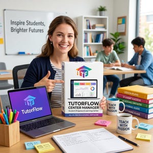 TutorFlow Center Manager, Offline Tutoring Center Software, Student Records, Attendance, Scheduling and Billing