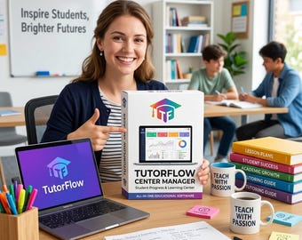 TutorFlow Center Manager, Offline Tutoring Center Software, Student Records, Attendance, Scheduling and Billing