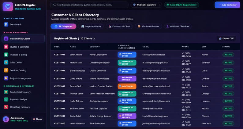 Custom Standalone Program | Python Business Organizer | Customers, Projects, Orders, Inventory & Reports | Offline Business Tool image 5