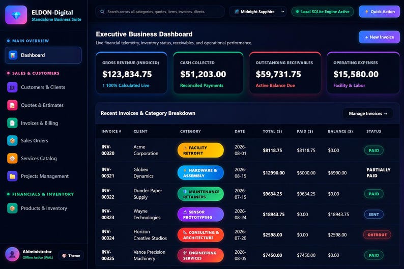 Custom Standalone Program | Python Business Organizer | Customers, Projects, Orders, Inventory & Reports | Offline Business Tool image 4