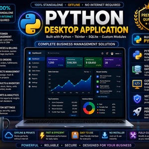 Custom Standalone Program | Python Business Organizer | Customers, Projects, Orders, Inventory & Reports | Offline Business Tool image 2
